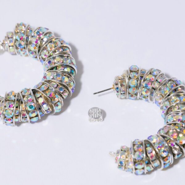 Fat diamond hoops silver - PEARL OCTOPUSS.Y - Image 2