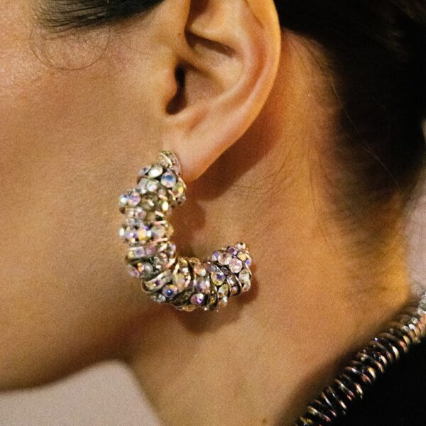 Fat diamond hoops silver - PEARL OCTOPUSS.Y - Image 3