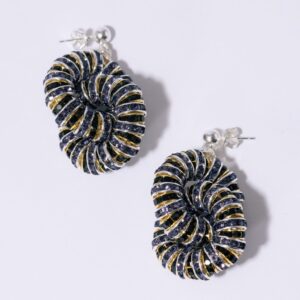 Diamond tire earrings black - PEARL OCTOPUSS.Y