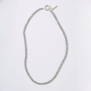Skinny diamond necklace silver - PEARL OCTOPUSS.Y