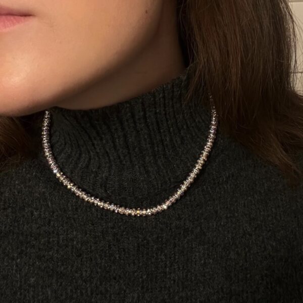 Skinny diamond necklace silver - PEARL OCTOPUSS.Y - Image 3