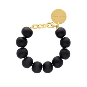 Beads Bracelet matt black - VANESSA BARONI