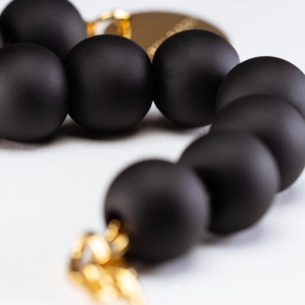 Beads Bracelet matt black - VANESSA BARONI - Image 3