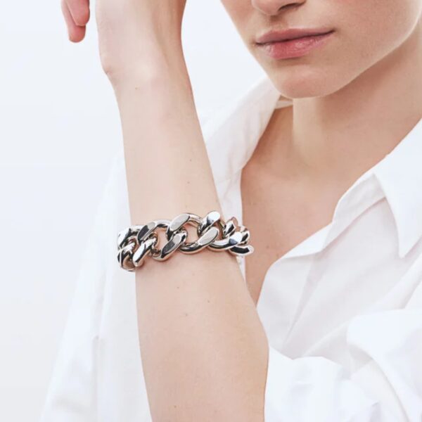 Flat chain bracelet silver - VANESSA BARONI - Image 2