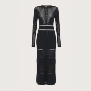 Lace jersey dress black - SEVENTY