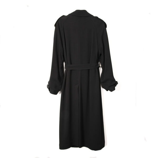 Trenchcoat cady crêpe black - SEVENTY - Image 2