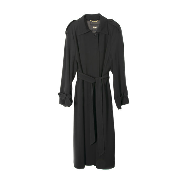 Trenchcoat cady crêpe black - SEVENTY - Image 3
