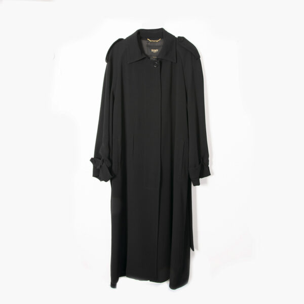 Trenchcoat cady crêpe black - SEVENTY