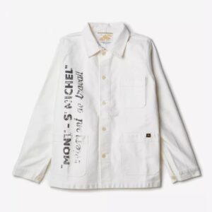 Printed work jacket off white - LE MONT SAINT MICHEL