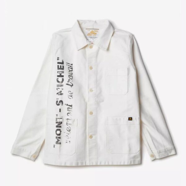 Printed work jacket off white - LE MONT SAINT MICHEL