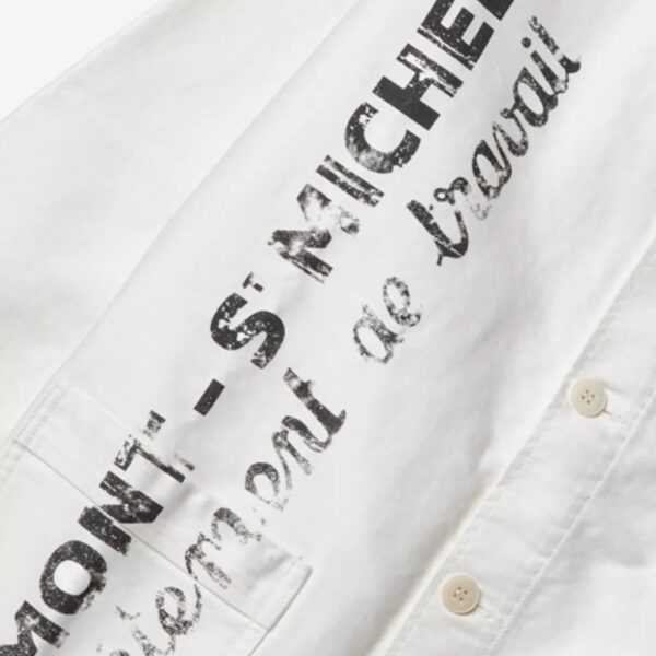 Printed work jacket off white - LE MONT SAINT MICHEL - Image 2