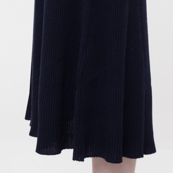 Crew Neck Long Sleeve Dress Navy - CLOSED - Image 4