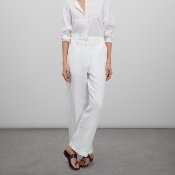 Linen trousers white - ASPESI - Image 2