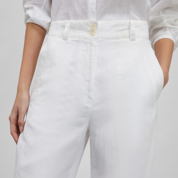 Linen trousers white - ASPESI - Image 4