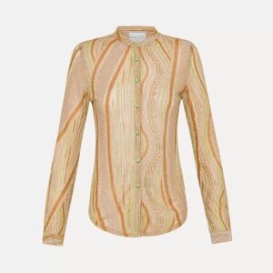 Shirt glitter azymetric jacquard daffodil - FORTE FORTE