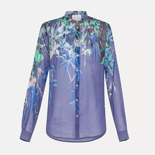 Shirt floral print sky dust - FORTE FORTE