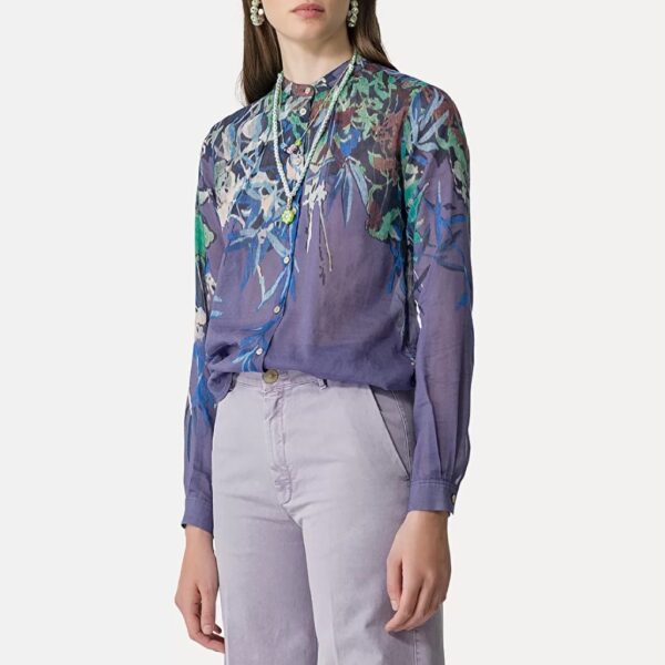 Shirt floral print sky dust - FORTE FORTE - Image 2