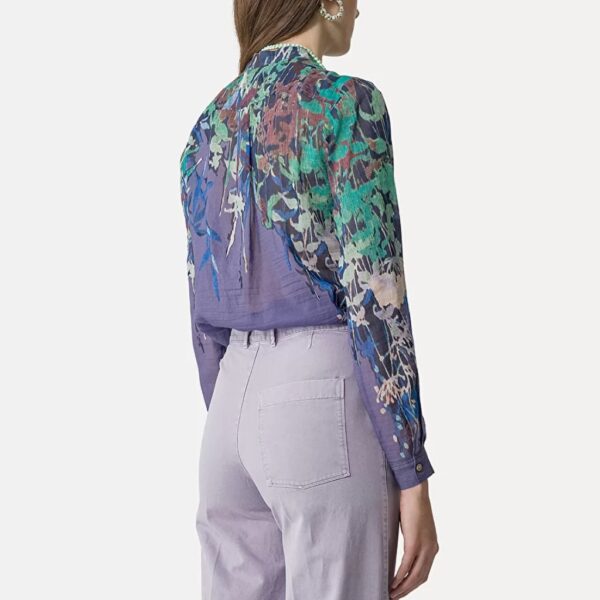 Shirt floral print sky dust - FORTE FORTE - Image 3