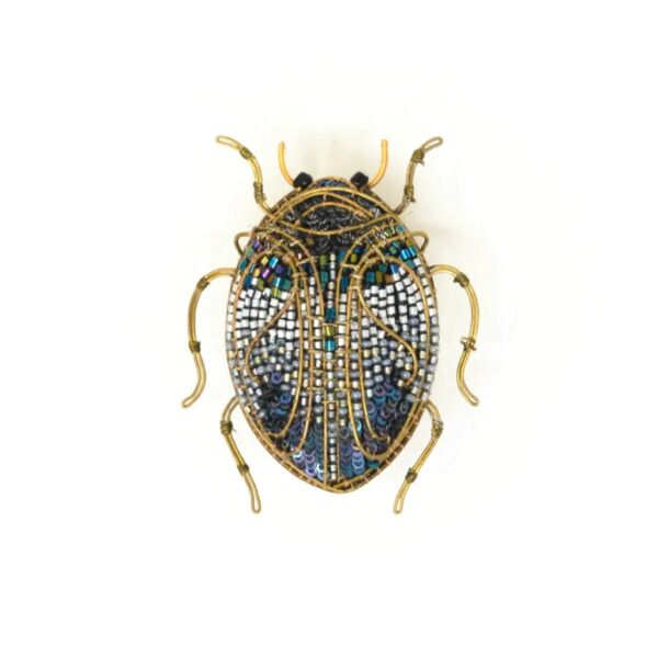 Jeweled Scarab Beetle Brooch Pin - TROVELORE