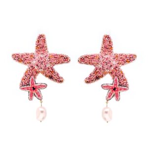 Pink Sea Star Earrings - TROVELORE