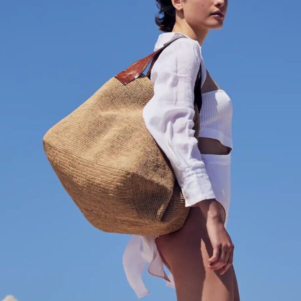 Raffia bag RIO black - IBELIV - Image 3
