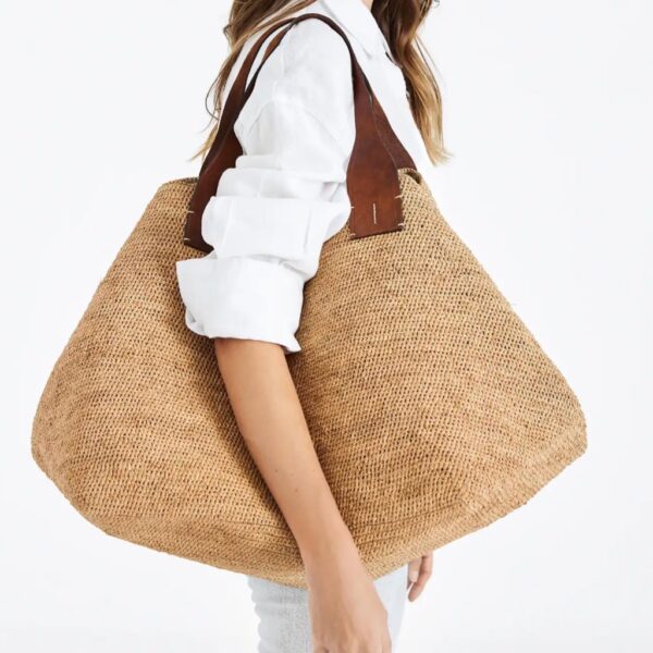Raffia bag RIO black - IBELIV - Image 2