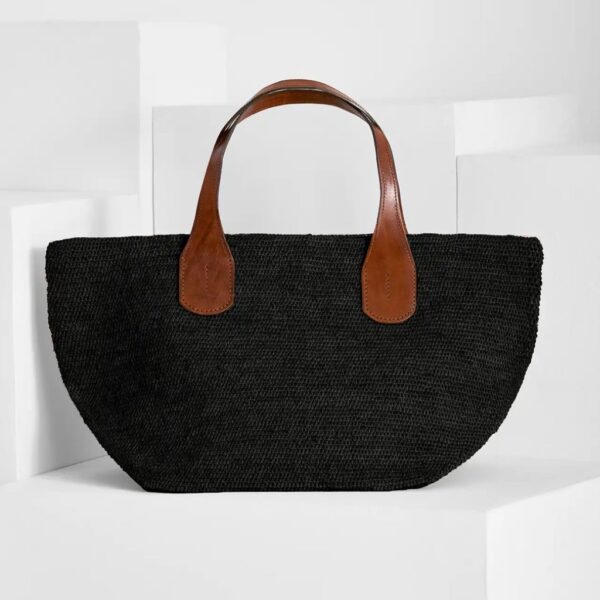 Raffia bag TOKYO black - IBELIV