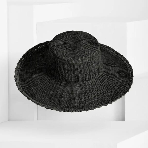 Raffia hat PLAYA black - IBELIV