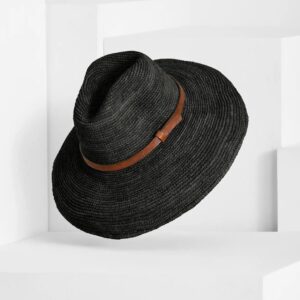 Raffia hat SAFARI black - IBELIV