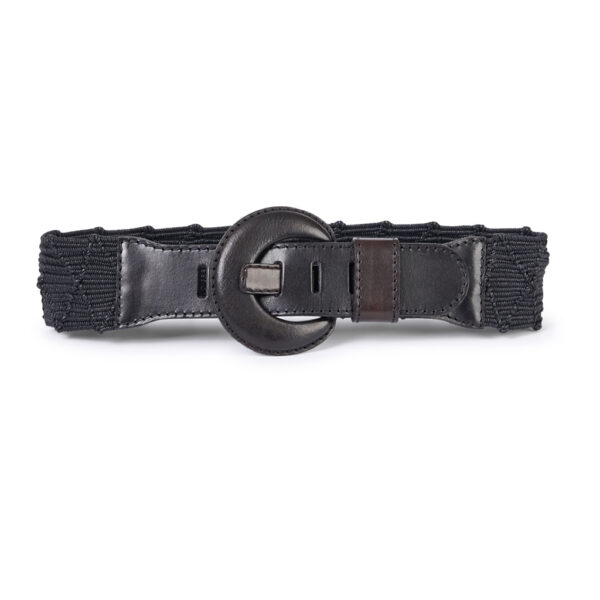 Belt NAXOS wide black - GAVAZZENI