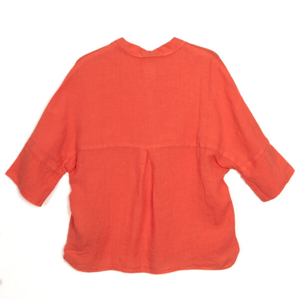 Shirt linen short sleeve paprika - 120% LINO - Image 2