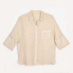 Shirt linen short sleeve safari soft fade - 120% LINO