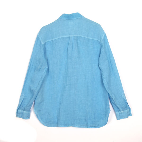 Shirt linen scuba blue soft fade - 120% LINO - Image 2