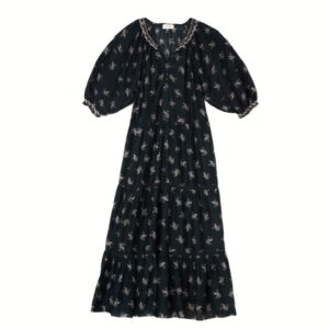 Dress maxi VIVI PRINT black - M.A.B.E