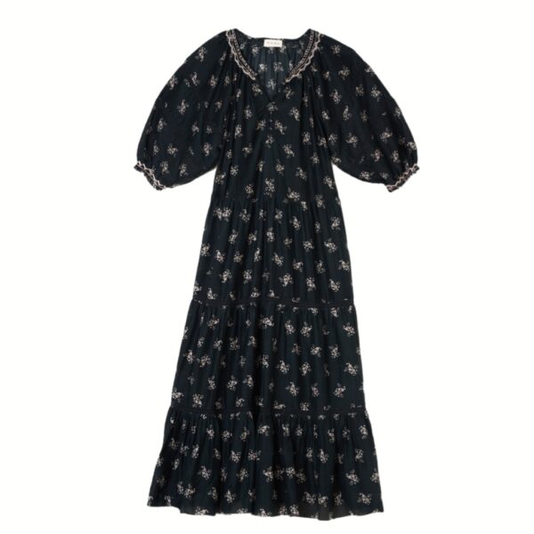 Dress maxi VIVI PRINT black - M.A.B.E