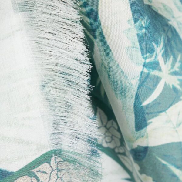 Scarf ALOEUW turquoise green 135x195cm - PIERRE-LOUIS MASCIA - Image 3