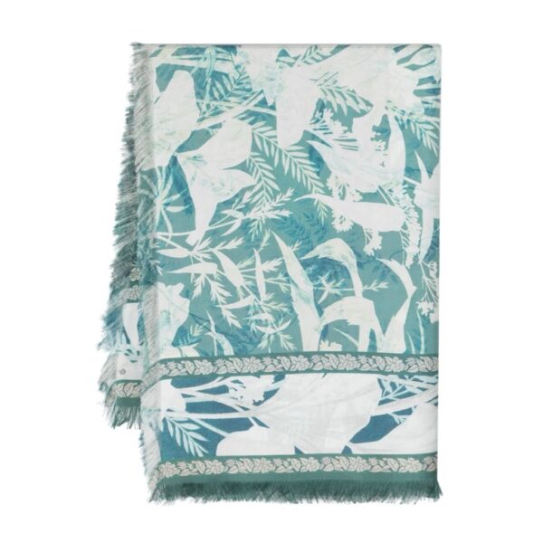 Scarf ALOEUW turquoise green 135x195cm - PIERRE-LOUIS MASCIA