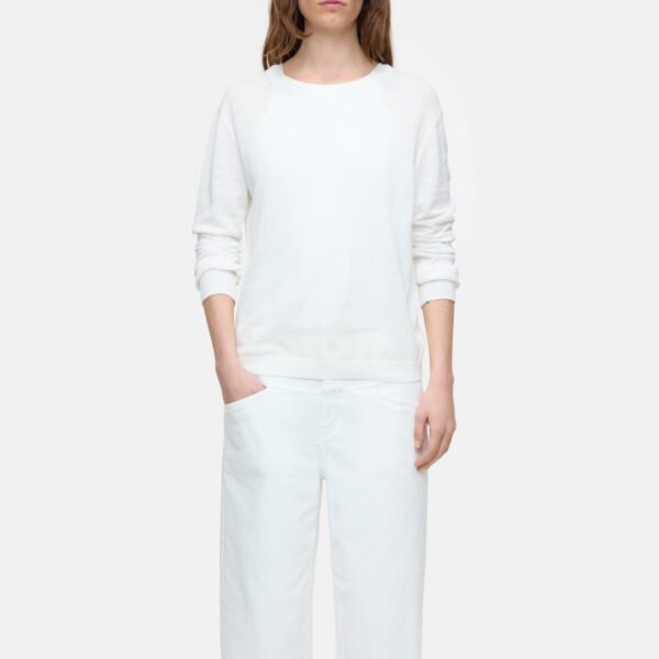Fine knit sweater off white - CLOSED - Image 3