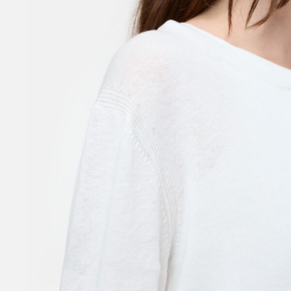 Fine knit sweater off white - CLOSED - Image 5