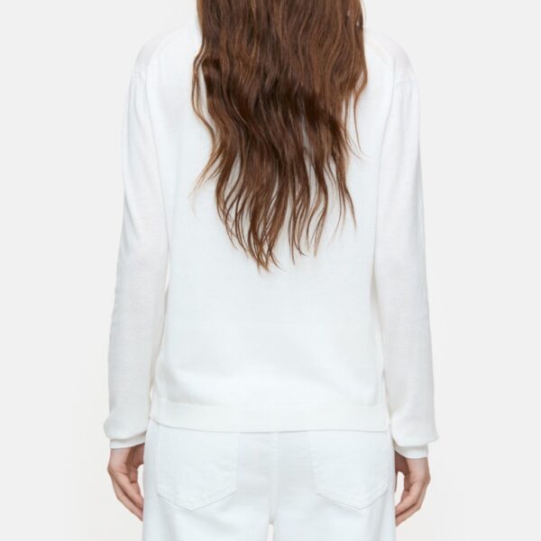 Fine knit sweater off white - CLOSED - Image 4