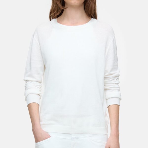 Fine knit sweater off white - CLOSED - Image 2