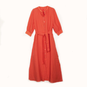 Dress linen paprika - 120% LINO