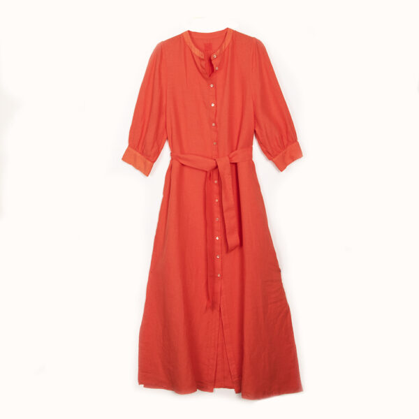 Dress linen paprika - 120% LINO