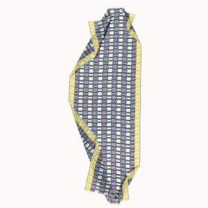 Shawl linen/cotton rectangle purple green - EPICE