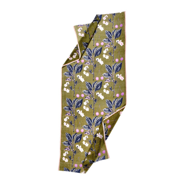 Shawl cotton/silk olive - EPICE