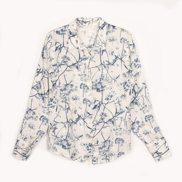 Shirt linen blue print - 120% LINO
