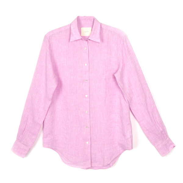 MARTA shirt linen pink - XACUS