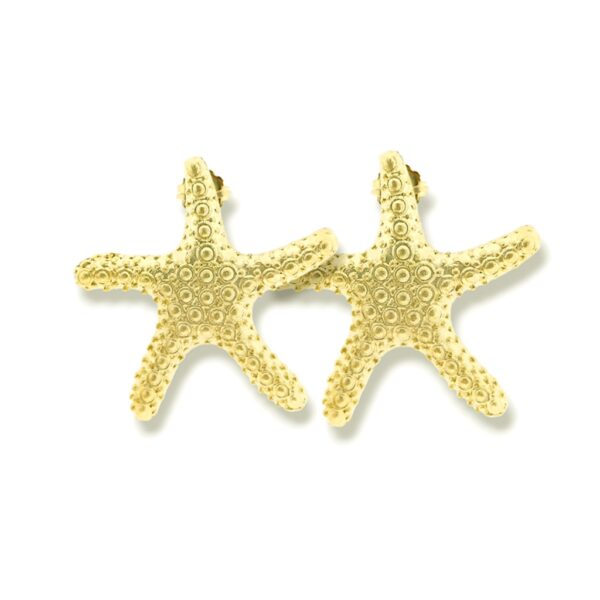 Earrings starfish matt gold - ROSANNA DE LA RIVA