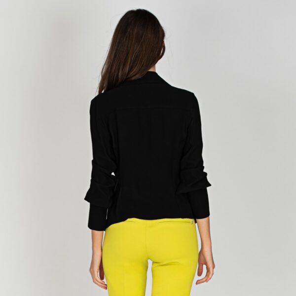 Shirt slim-fit viscose black - DONDUP - Image 4