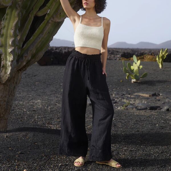 Laya Trousers Black - RAFFYA - Image 5